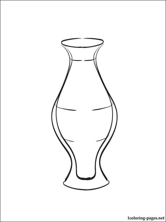 Coloring Vase with water. Category Vase. Tags:  vase, water.