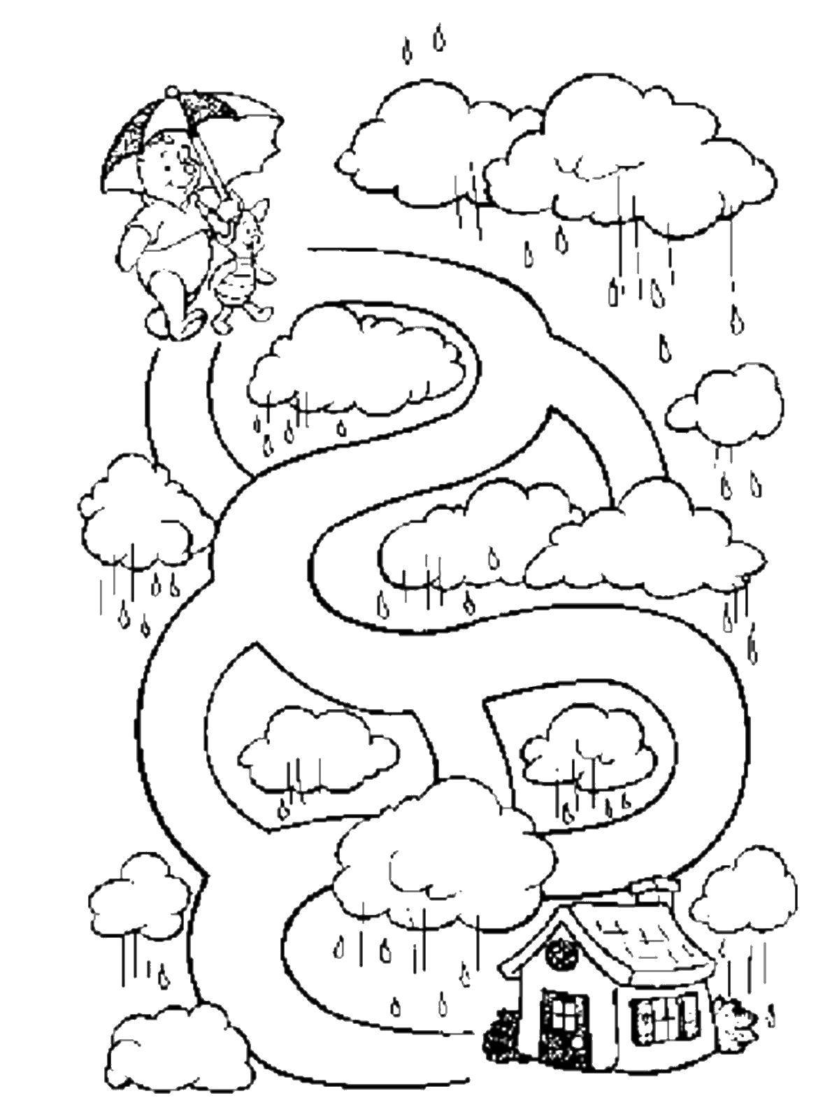 Coloring Winnie the Pooh goes home. Category the labyrinth. Tags:  the labyrinth.