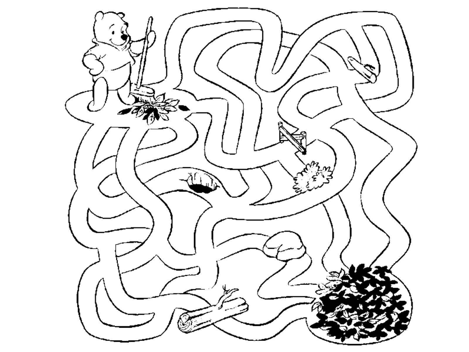 Coloring Winnie the Pooh. Category the labyrinth. Tags:  the labyrinth.