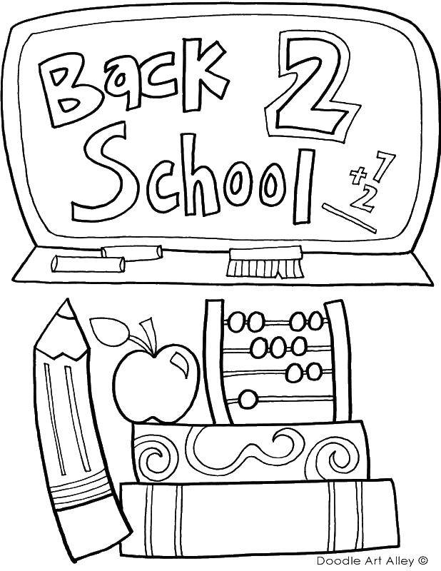 Coloring Go back to school. Category School supplies. Tags:  School supplies.