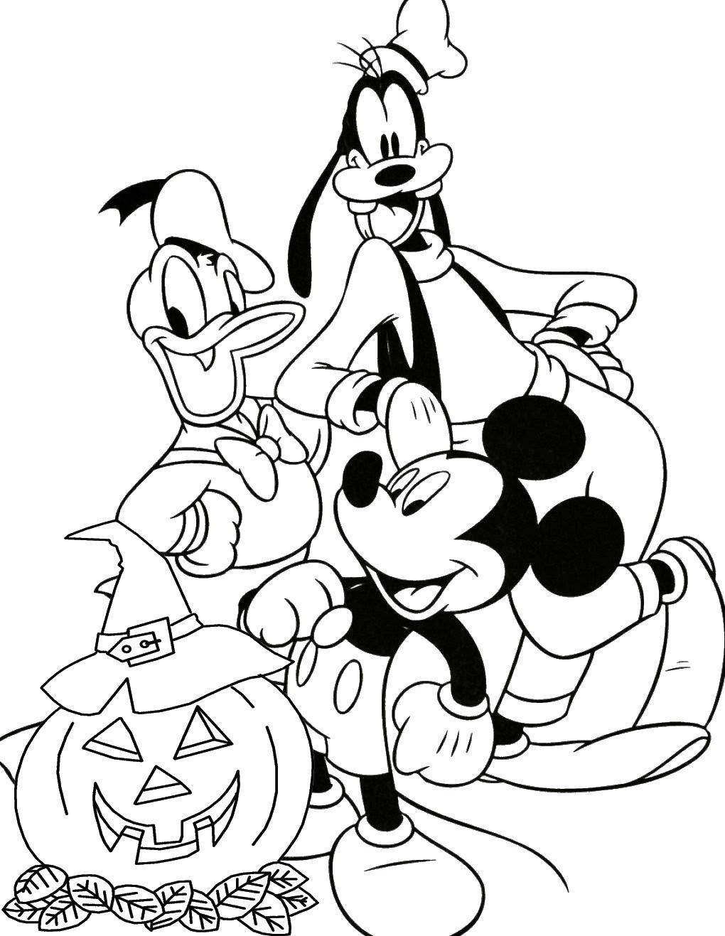 Coloring Goofy, Donald duck and Mickey mouse. Category Disney cartoons. Tags:  Disney, goofy, Donald duck, Mickey mouse.