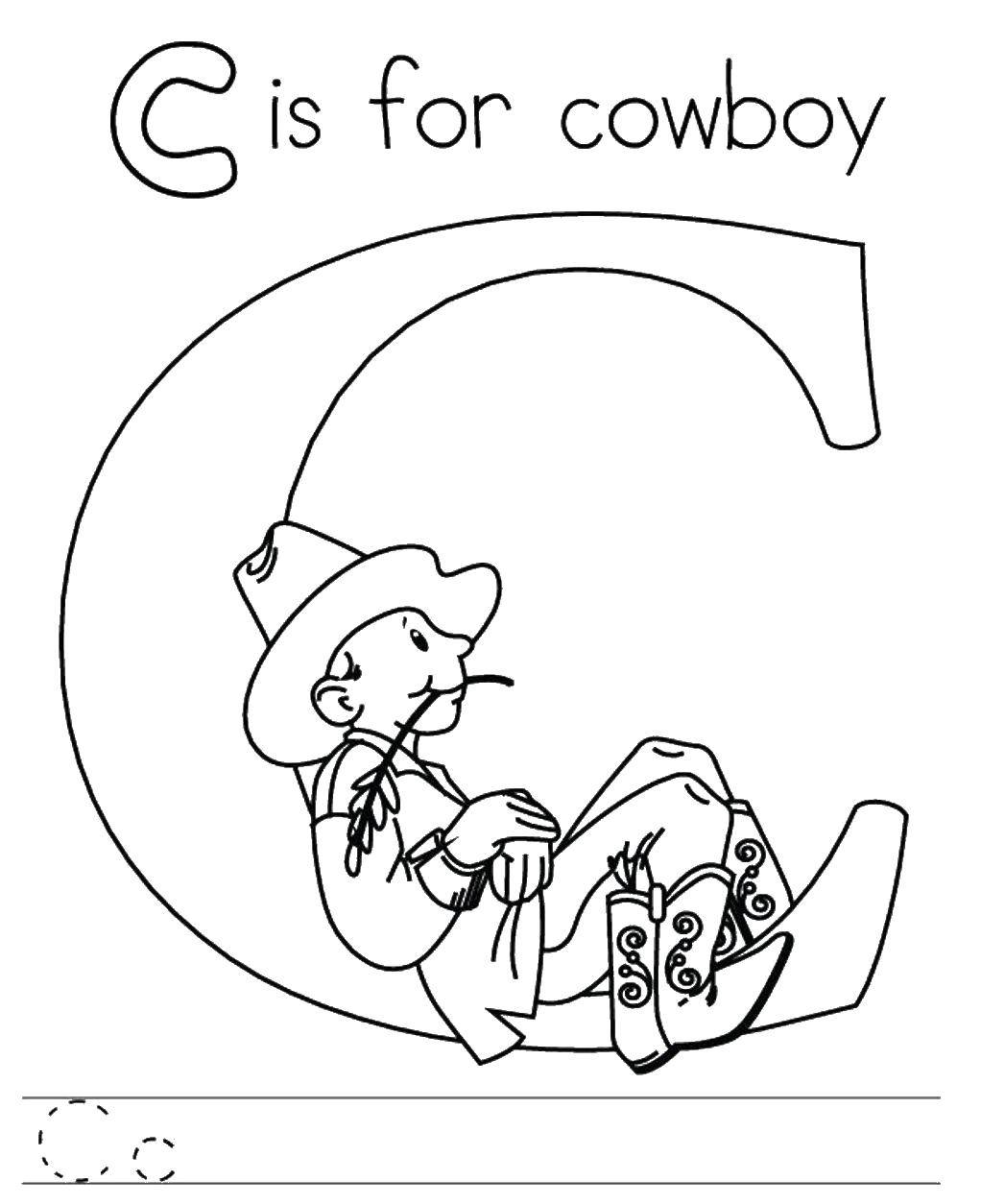 Coloring It means cowboy. Category coloring. Tags:  Cowboy.