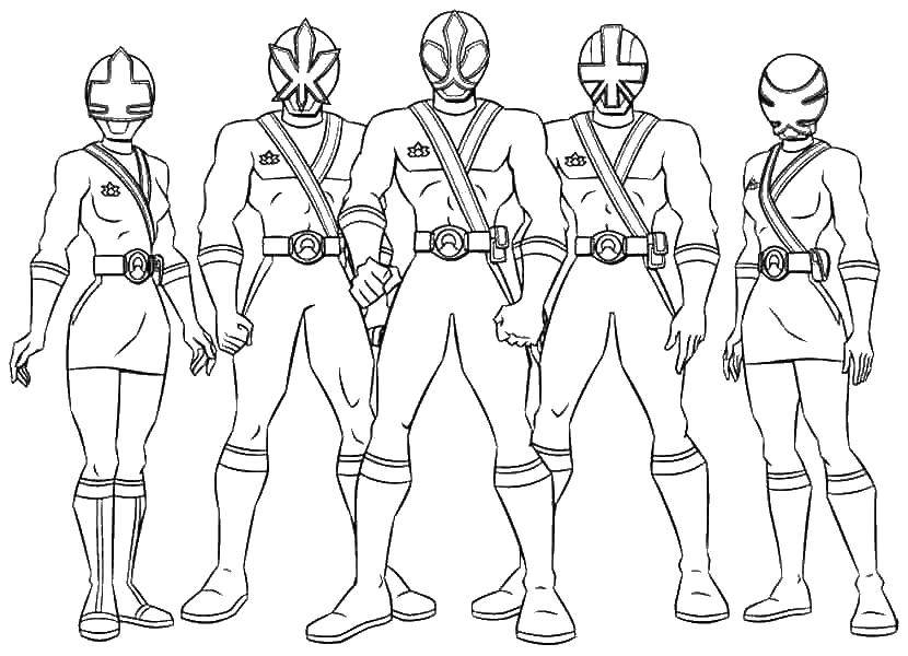 Coloring A team of Rangers.. Category The Rangers . Tags:  Ranger.