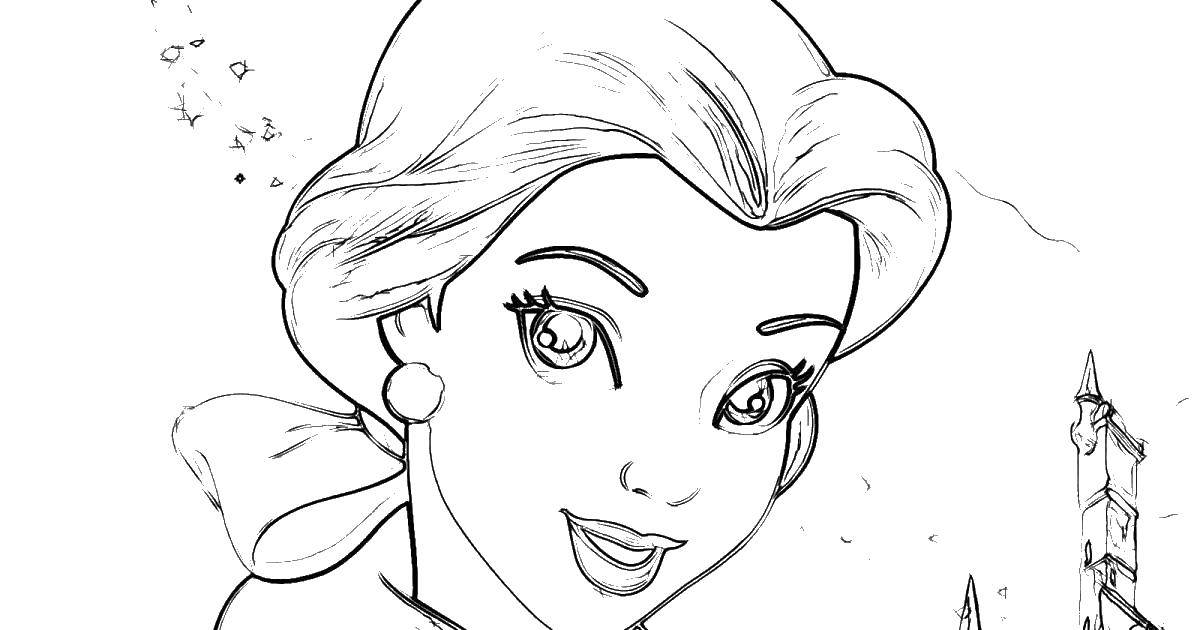Coloring Belle. Category beauty and the beast. Tags:  beauty and the beast, Belle.