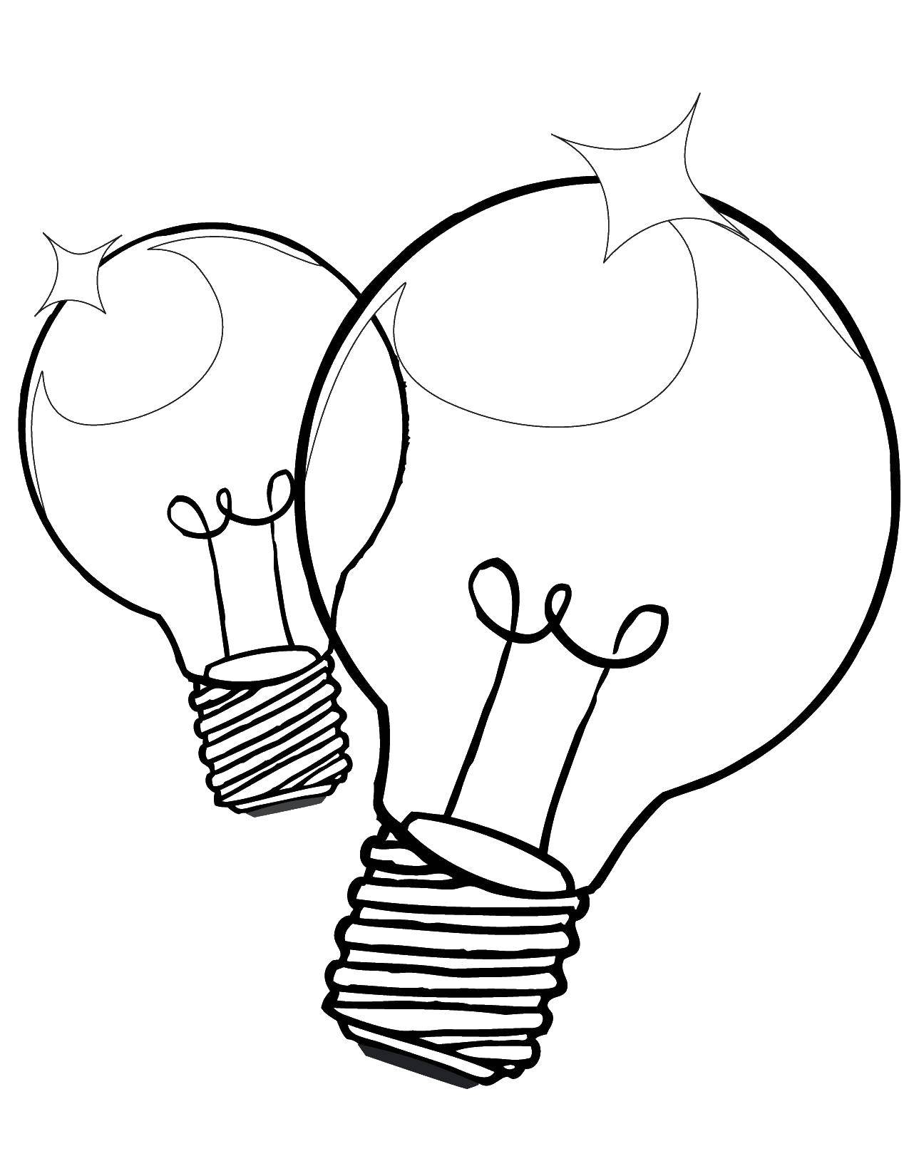 Coloring Light bulb. Category Lamp. Tags:  light, light bulbs.