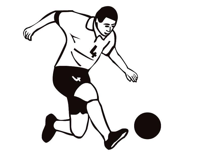 Coloring Number 4. Category Football. Tags:  Sports, soccer, ball, game.