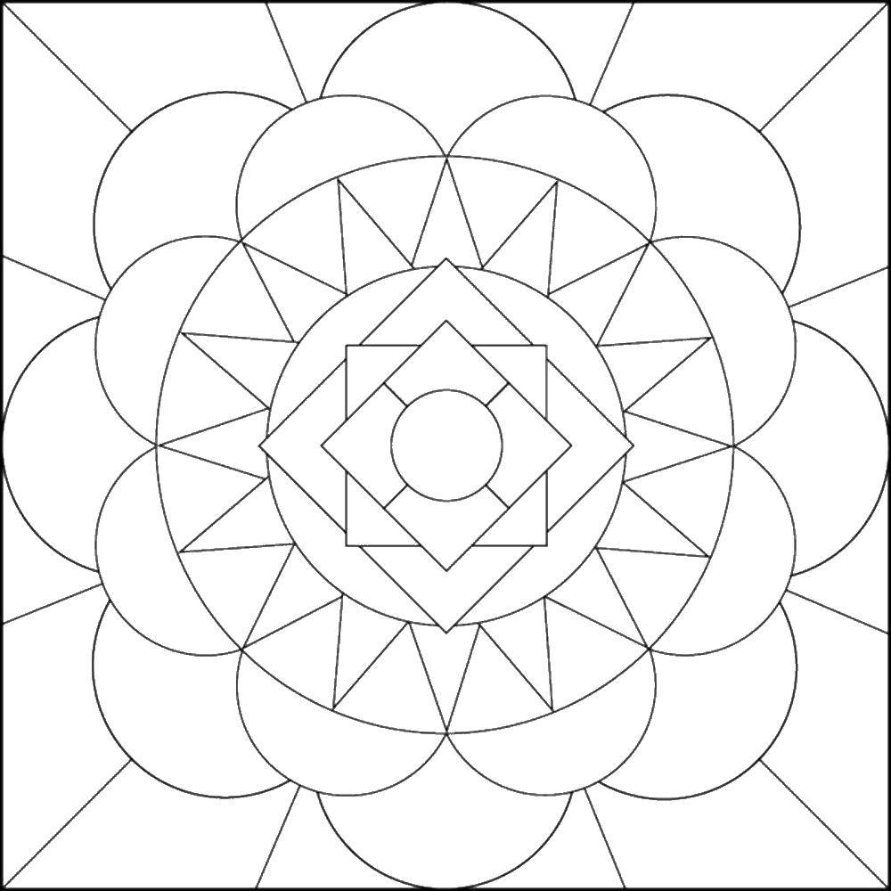 Coloring A simple pattern.. Category With geometric shapes. Tags:  Patterns, geometric.