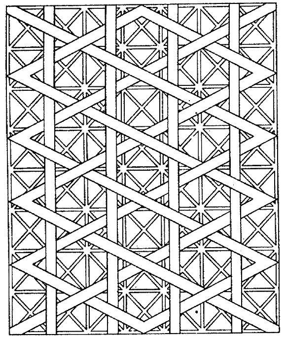 Coloring Lattice pattern. Category With patterns. Tags:  Patterns, geometric.