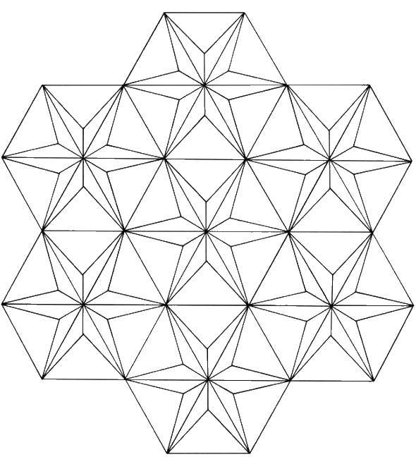Coloring Six-pointed star. Category With geometric shapes. Tags:  Patterns, geometric.