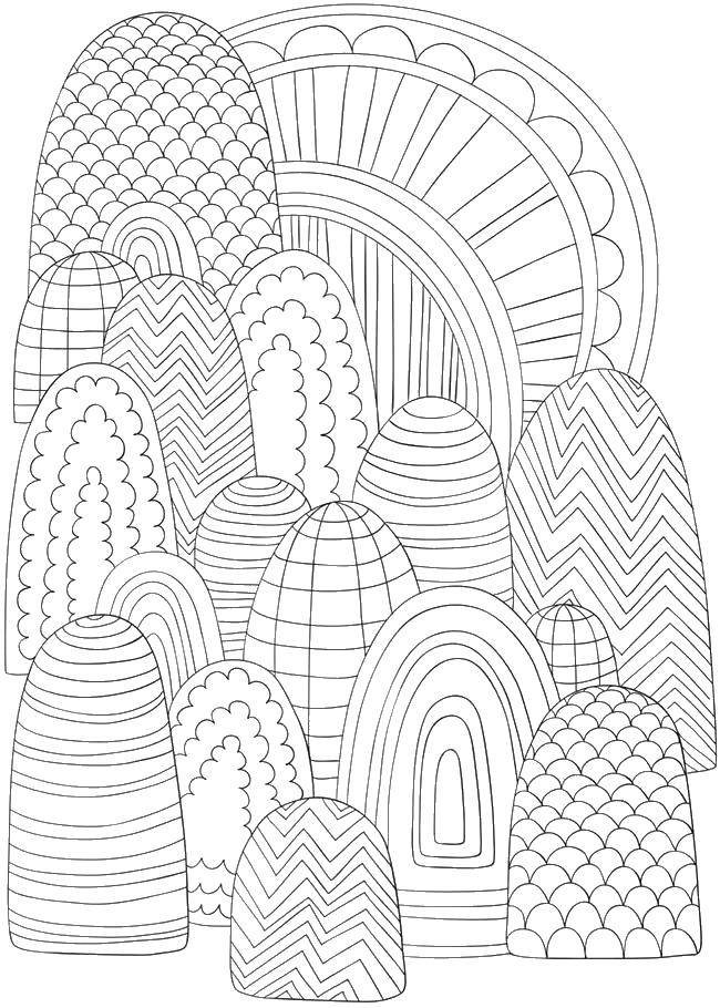 Coloring Funny pyramid with patterns. Category With patterns. Tags:  Patterns, geometric.