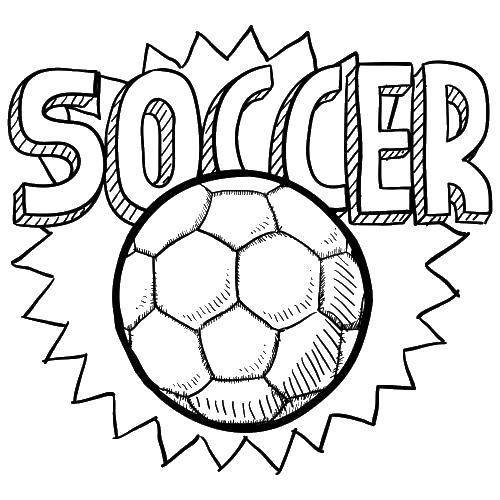 Название: Раскраска Соккер.. Категория: Футбол. Теги: Спорт, футбол, мяч, игра.