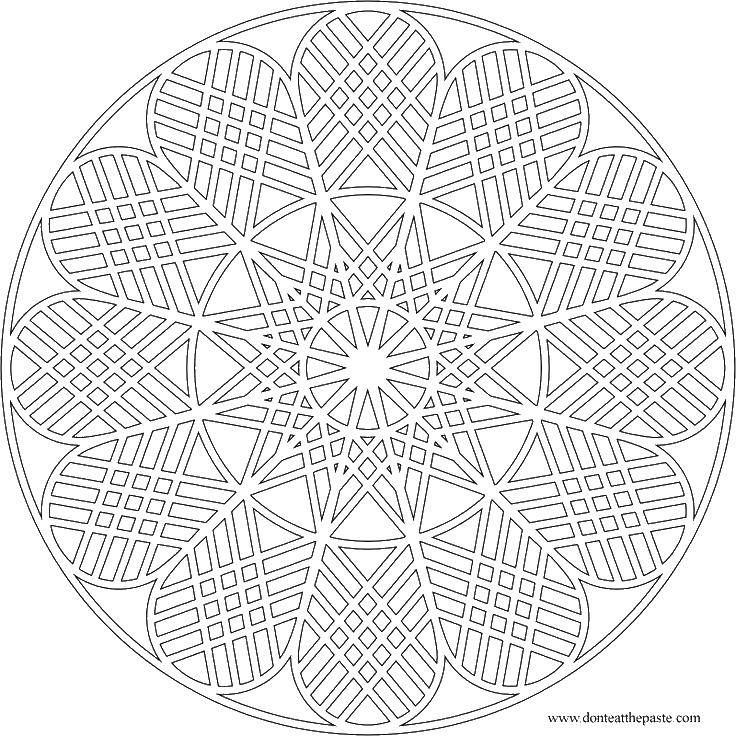Coloring Flower ball. Category With geometric shapes. Tags:  Patterns, geometric.