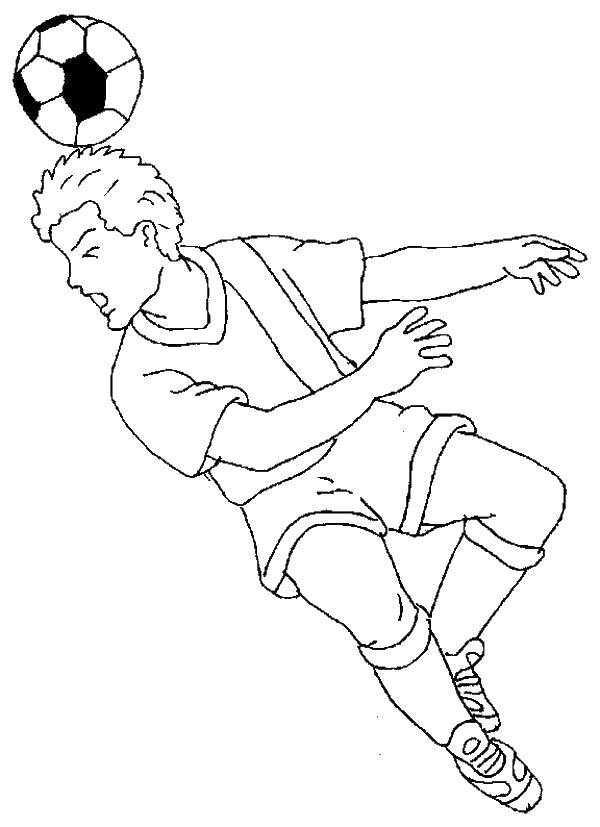 Coloring A blow to the head. Category Football. Tags:  Sports, soccer, ball, game.
