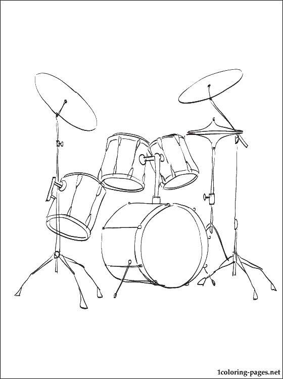Coloring Percussion instruments. Category Drum . Tags:  drums, music, drums.