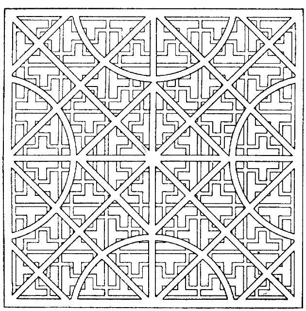 Coloring Pattern on another pattern. Category With geometric shapes. Tags:  Patterns, geometric.