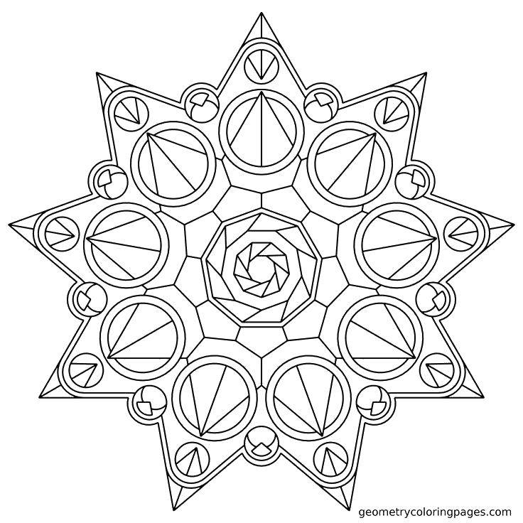 Coloring Patterned star.. Category With geometric shapes. Tags:  Patterns, geometric.