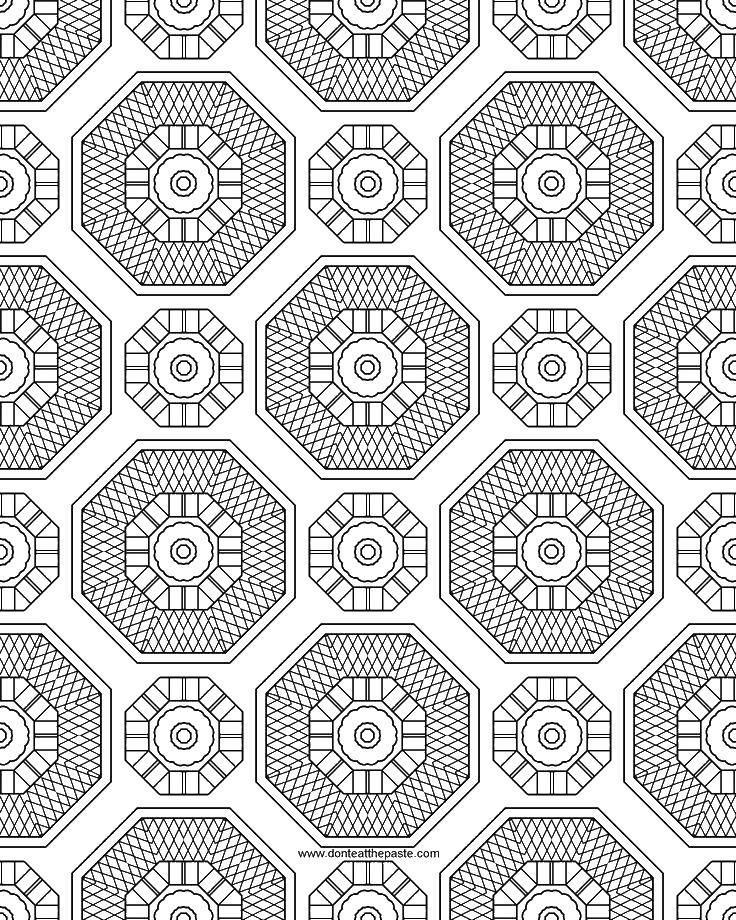 Coloring Patterned kaleidoscope. Category With patterns. Tags:  Kaleidoscope.