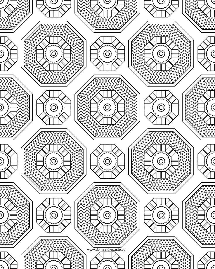 Coloring Patterned kaleidoscope. Category With patterns. Tags:  Kaleidoscope.