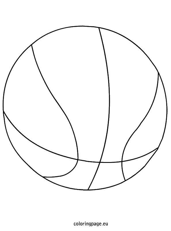 Название: Раскраска Баскетбольный мяч. Категория: баскетбол. Теги: Спорт, баскетбол, мяч, игра, мячик.