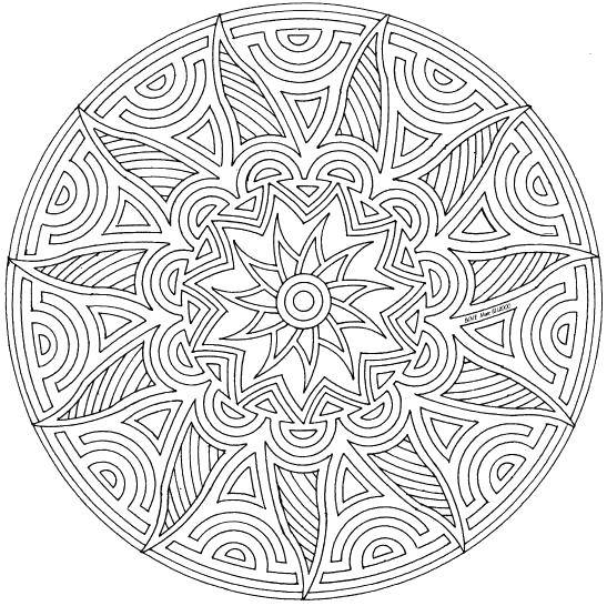 Coloring Endless sun. Category With geometric shapes. Tags:  Patterns, geometric.