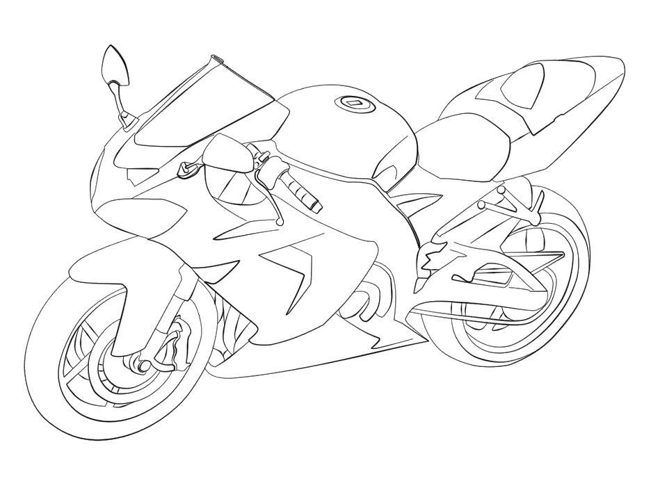 Coloring Fast motorcycle. Category transportation. Tags:  Transport, motorcycle.