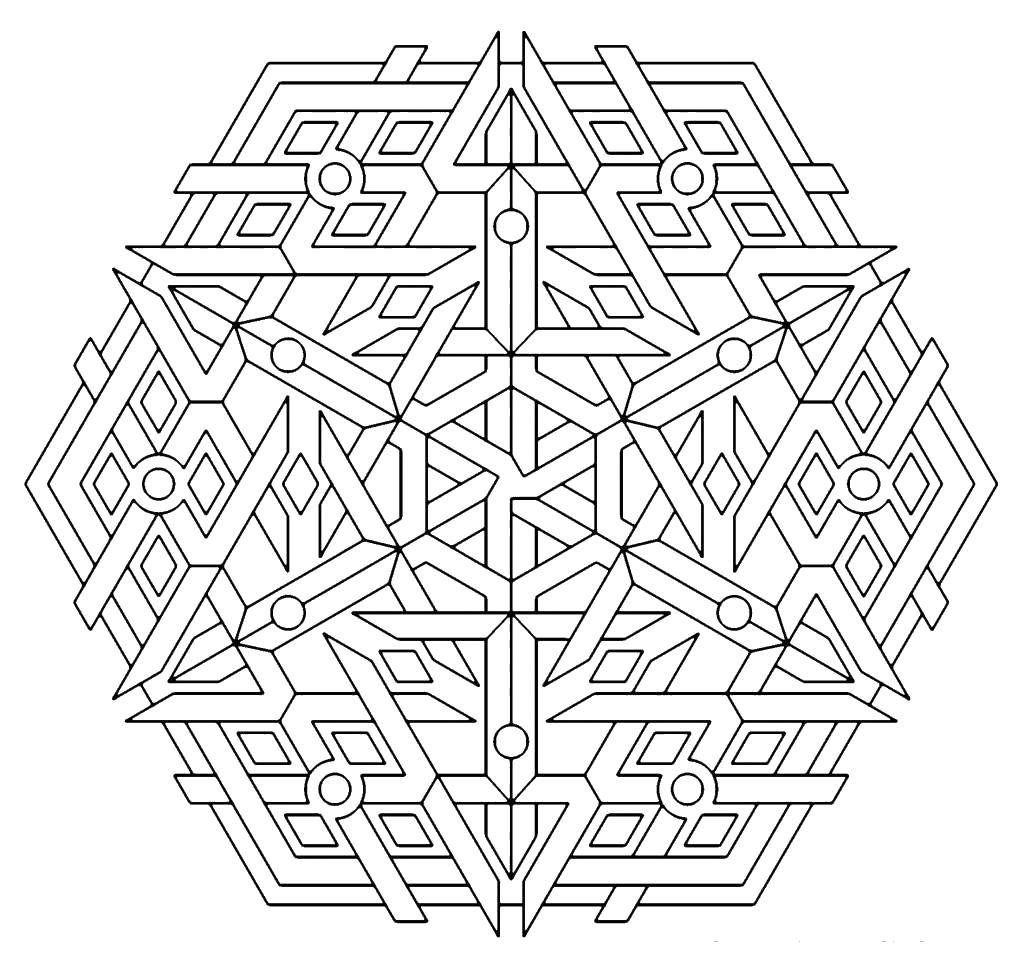 Coloring A rough pattern. Category With geometric shapes. Tags:  Patterns, geometric.