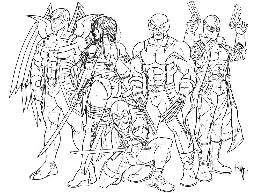 Coloring The team of heroes.. Category Comics. Tags:  Comics.
