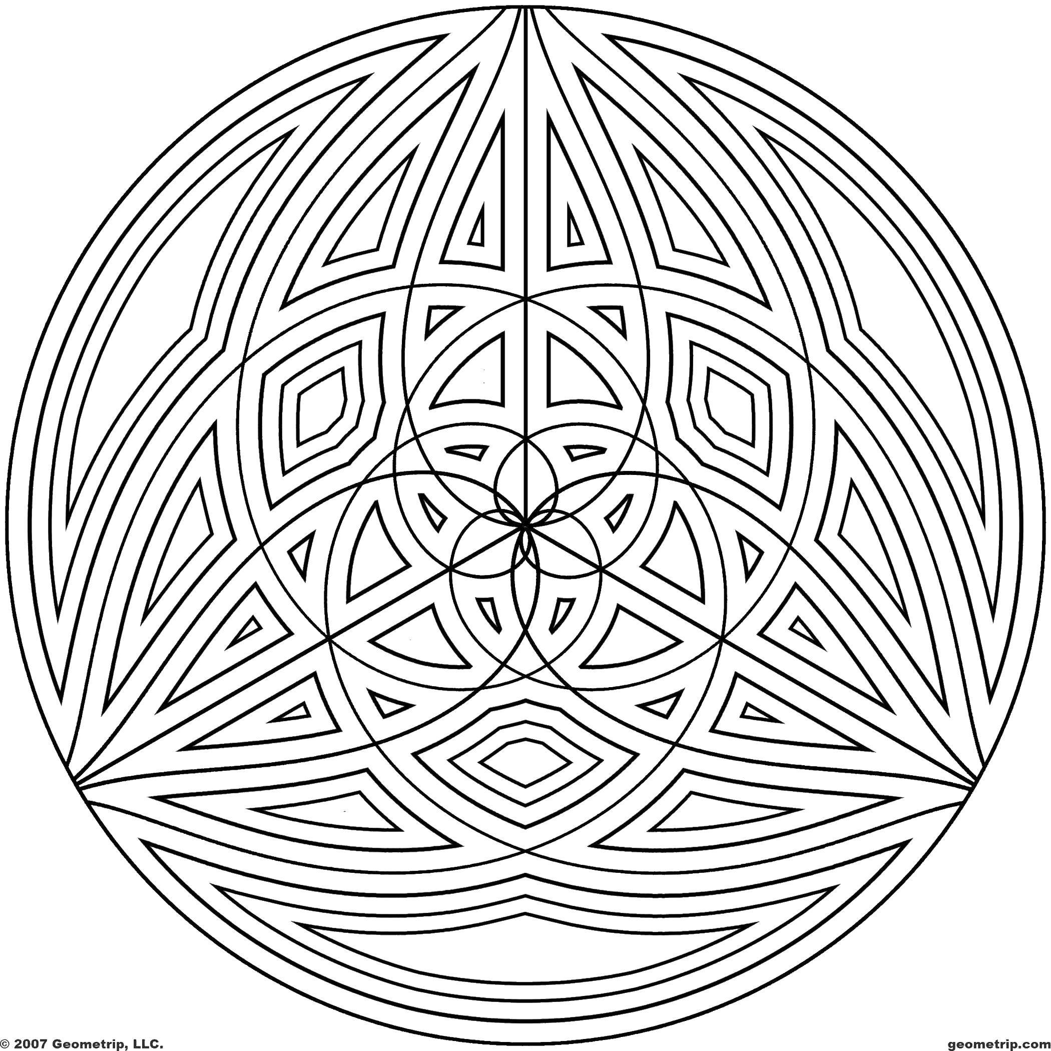 Coloring Circle patterns. Category With geometric shapes. Tags:  Patterns, geometric.