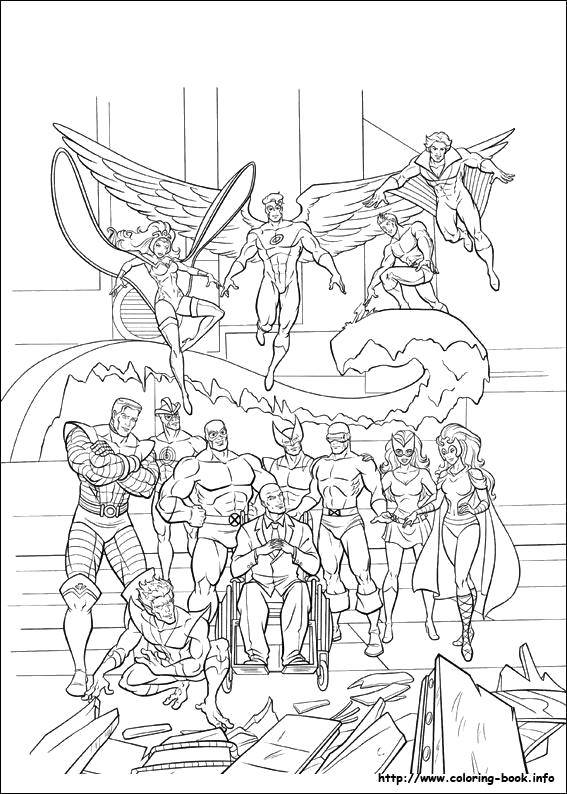 Coloring X-men, mutants. Category X-men. Tags:  Comics.