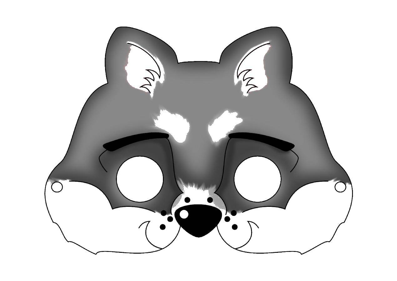 Coloring The wolf mask. Category mask. Tags:  wolf.