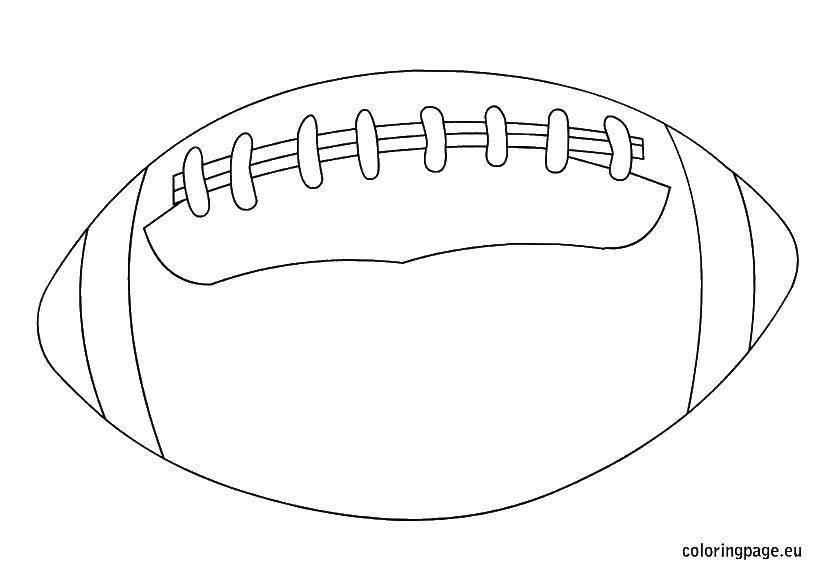 Название: Раскраска Мяч для игры в регби .. Категория: баскетбол. Теги: Спорт, регби.