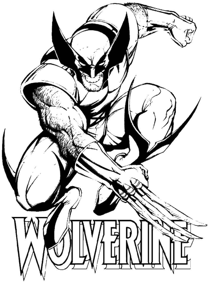 Coloring Sharp claws of Wolverine. Category X-men. Tags:  Comics.