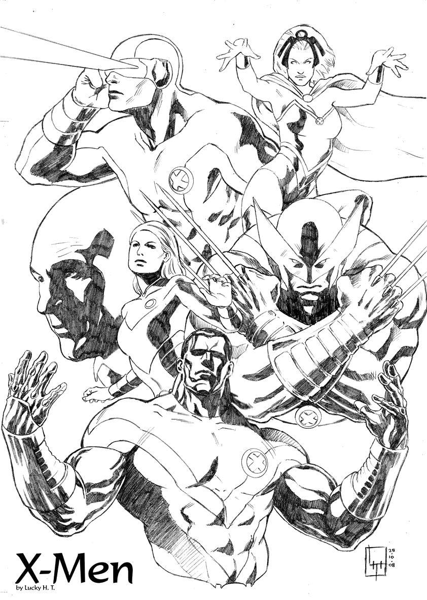 Coloring Super power mutants. Category X-men. Tags:  Comics.