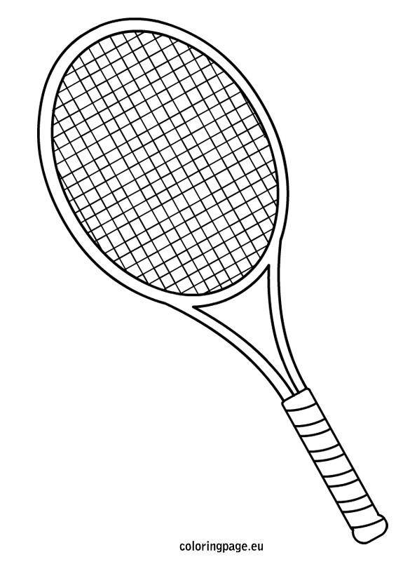 Название: Раскраска Теннисная ракетка.. Категория: спорт. Теги: Спорт, теннис, ракетка.