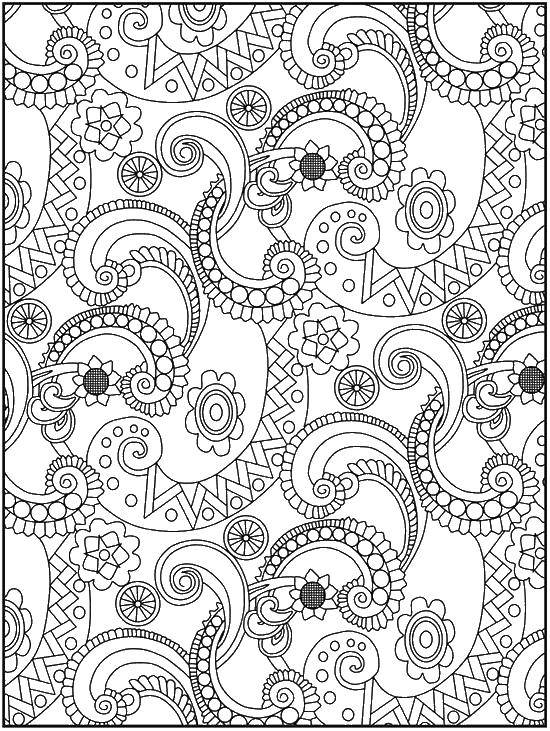 Coloring Swirling patterns with flowers. Category Sophisticated design. Tags:  Patterns, flower.