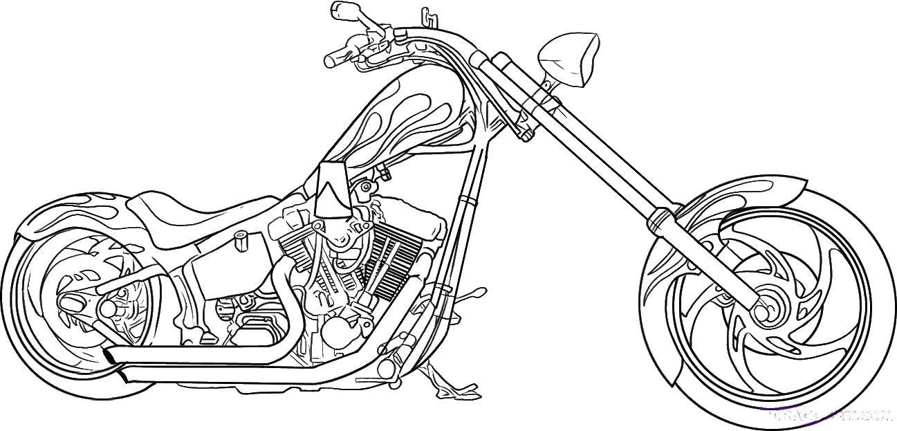 Coloring Biker motorcycle.. Category transportation. Tags:  Transport, motorcycle.