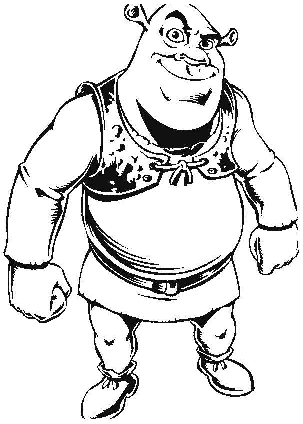 Coloring Good man Shrek. Category Shrek.. Tags:  Cartoon character.