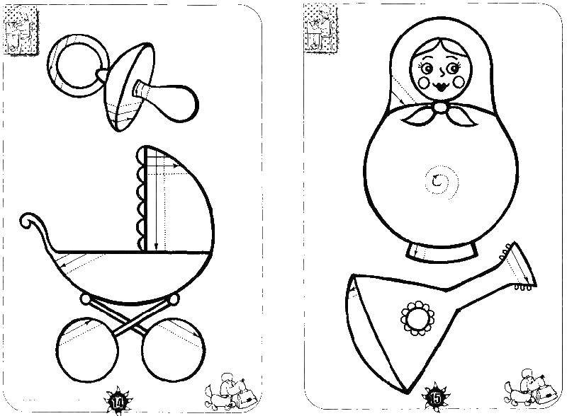 Coloring Doris objects with dashes. Category Crosshatch for preschoolers. Tags:  the dashes, startovanje.