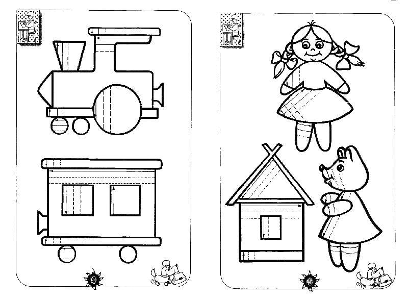 Coloring Doris items. Category Crosshatch for preschoolers. Tags:  stroking, Doris.
