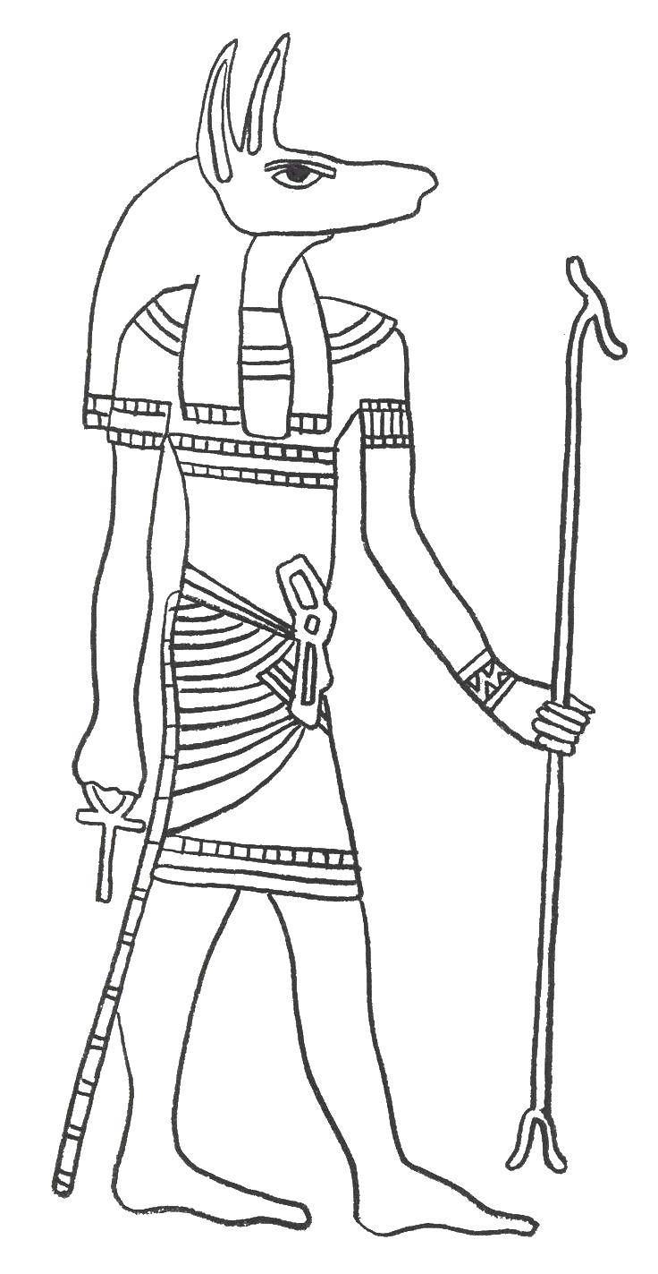 Coloring Egyptian God. Category Egypt. Tags:  Egypt.