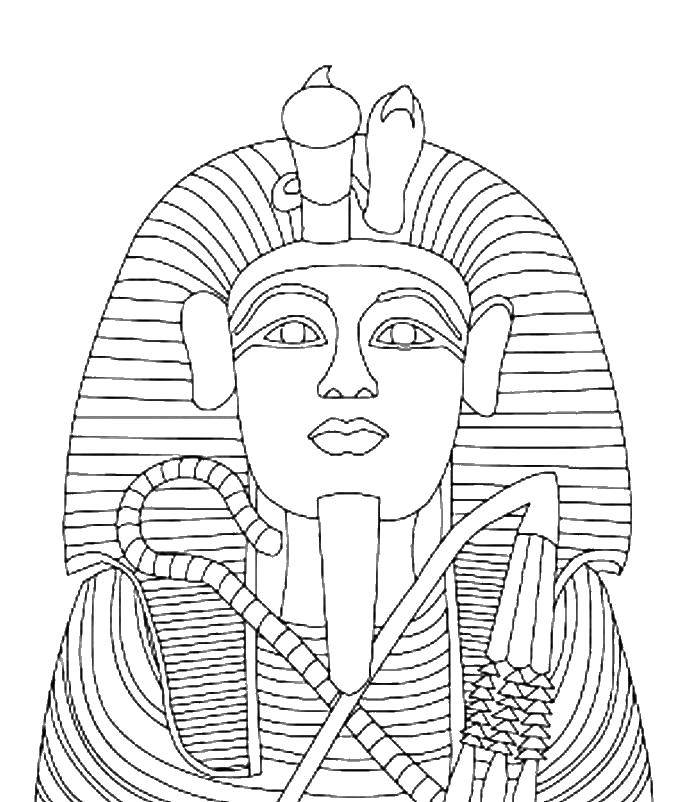 Название: Раскраска Египетский фараон.. Категория: Египет. Теги: фараон, египет.