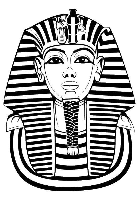 Название: Раскраска Фараон.. Категория: Египет. Теги: египет, фараон.