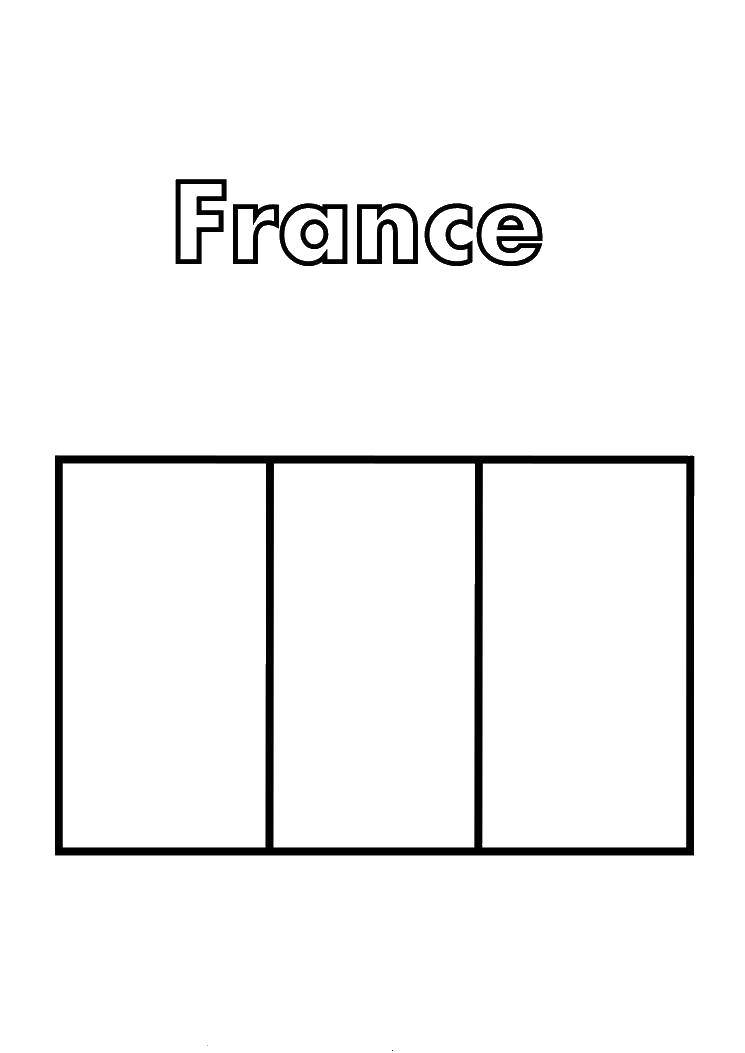 Название: Раскраска Флаг франции. Категория: раскраски. Теги: Франция.