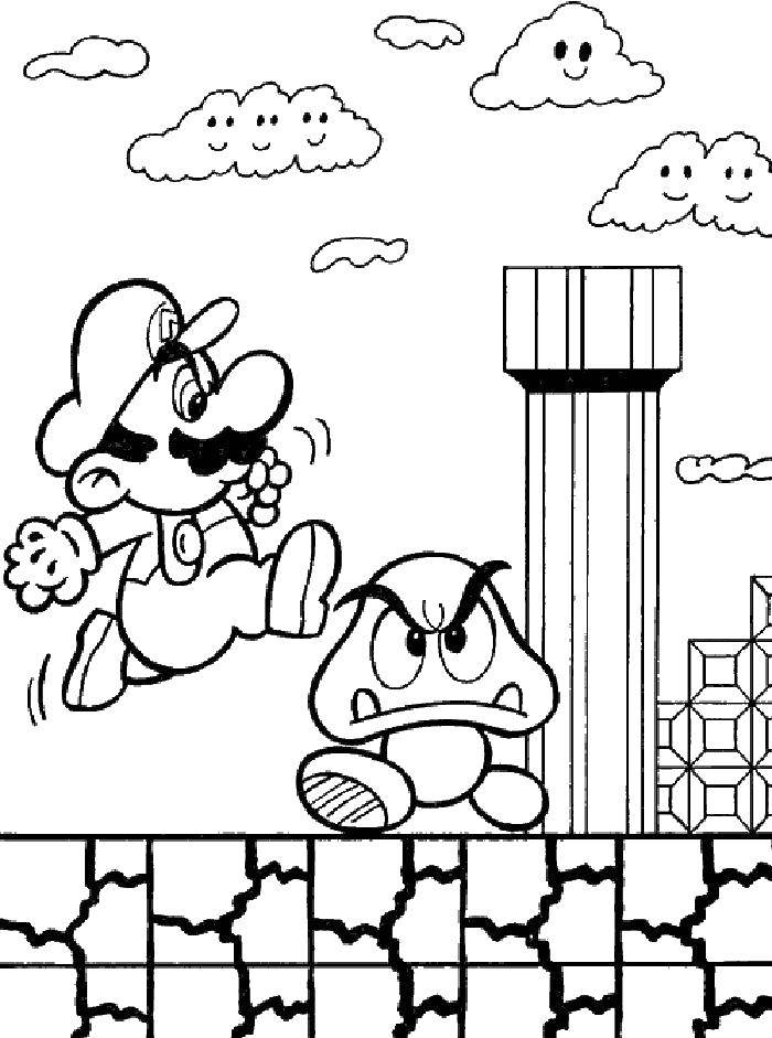 Coloring Mario game. Category Mario. Tags:  games, Mario, super Mario.