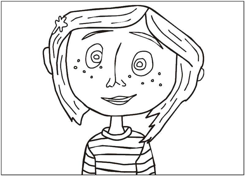 Coloring Coraline in country nightmares.. Category coloring. Tags:  Cartoon character.