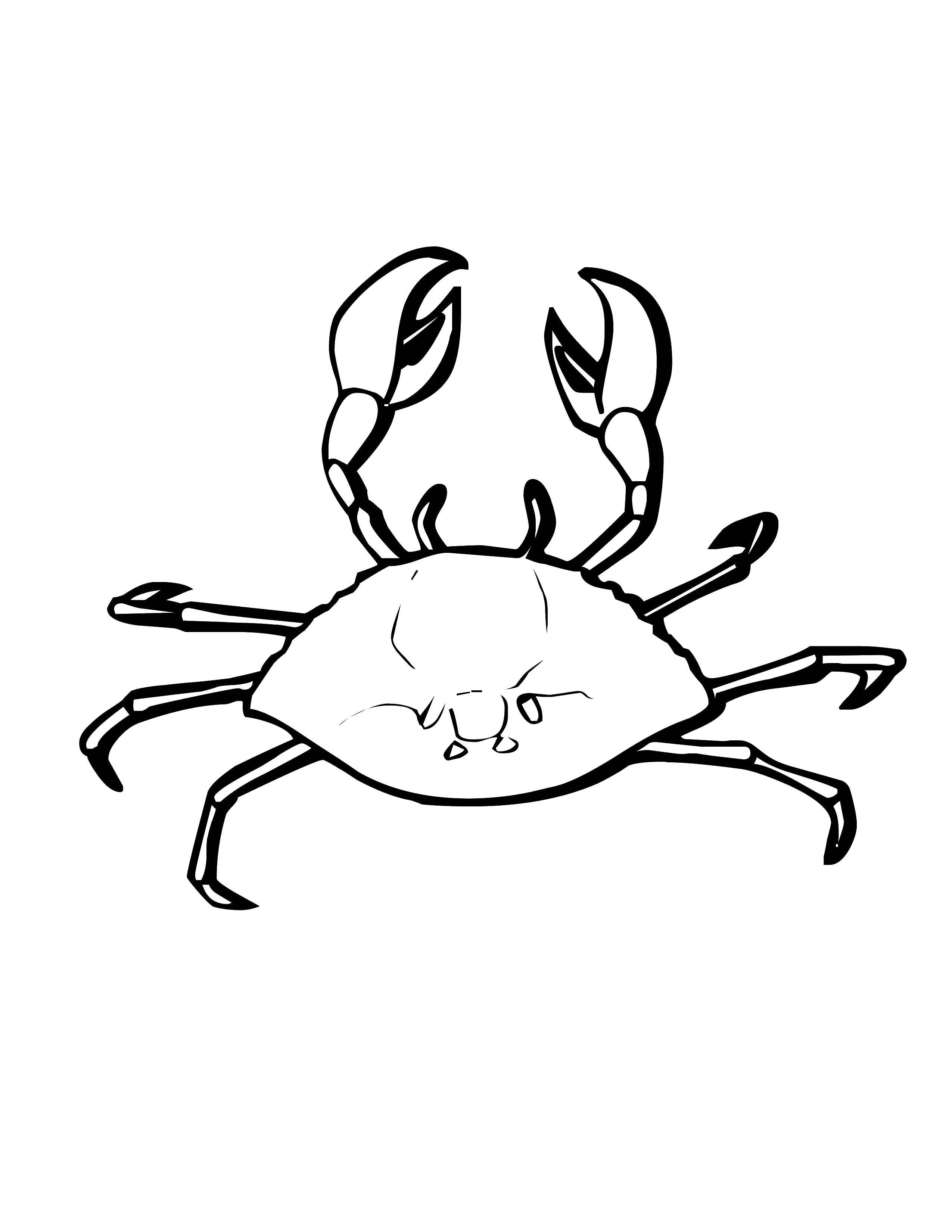 Coloring Crab. Category Crab. Tags:  animals, crabs, crab, sea animals.