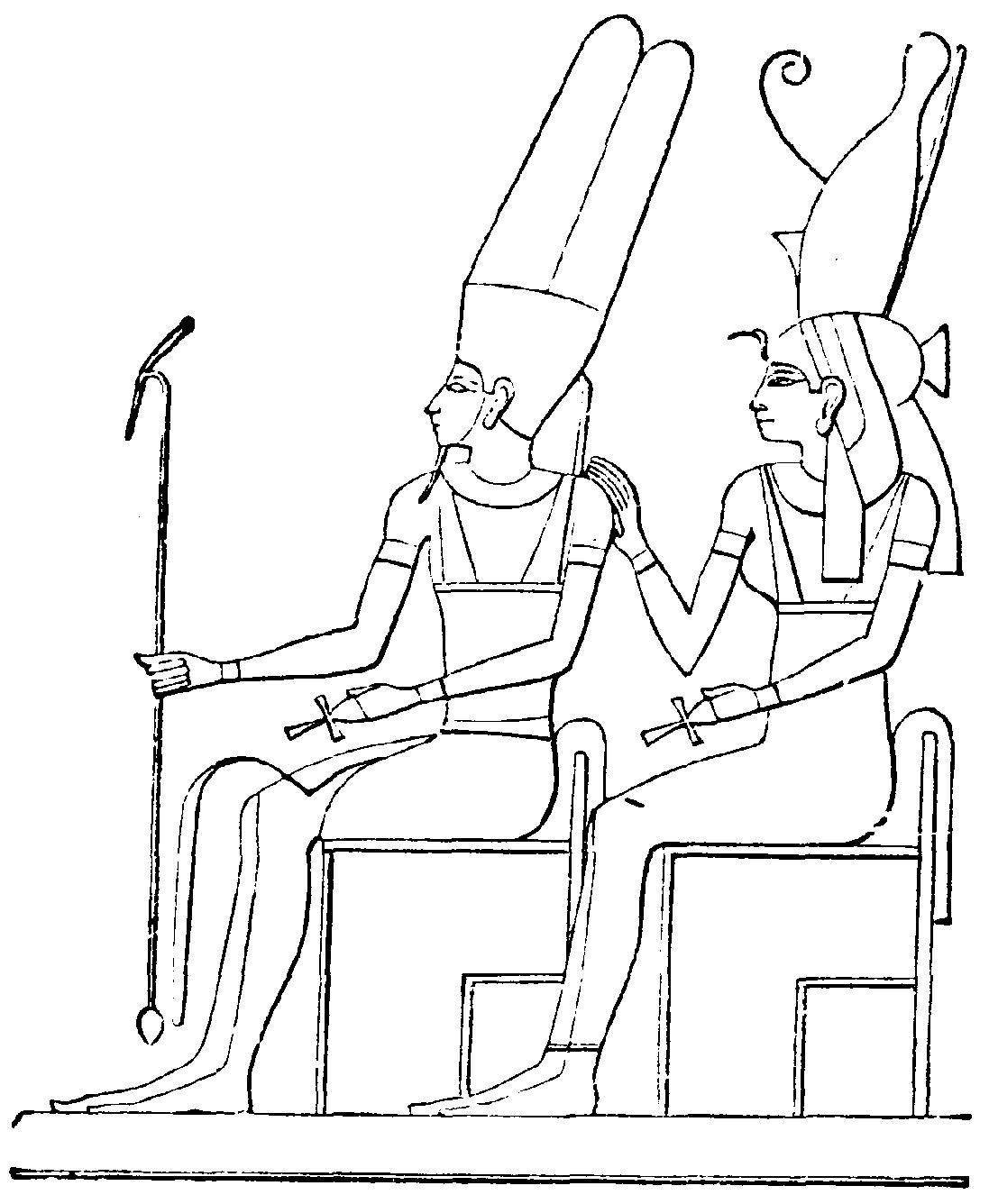 Название: Раскраска Рисунок фараона. Категория: Египет. Теги: Египет.