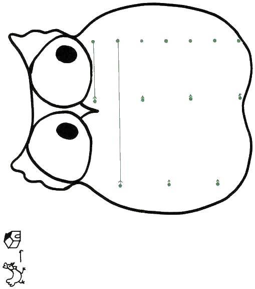 Coloring Owl. Category Crosshatch for preschoolers. Tags:  stroking, Doris.