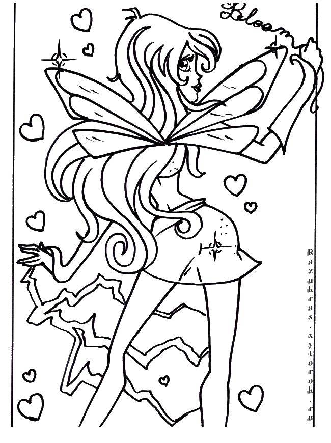 Coloring Slender bloom. Category Winx. Tags:  Character cartoon, Winx.