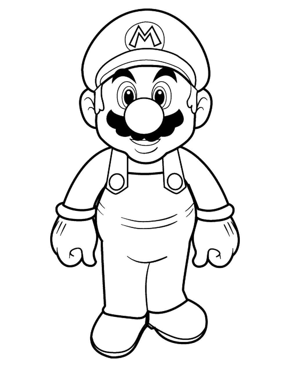 Coloring Super Mario. Category Mario. Tags:  Mario, games, Sega.